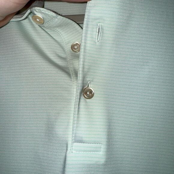 PETER MILLAR LIGHTWEIGHT MENS GOLF TEE STRIPED SUMMER COMFORT STYLE COLLARED - Picture 5 of 5